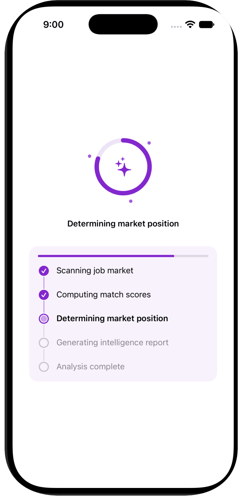 Seeker for iPhone determining market position during analysis